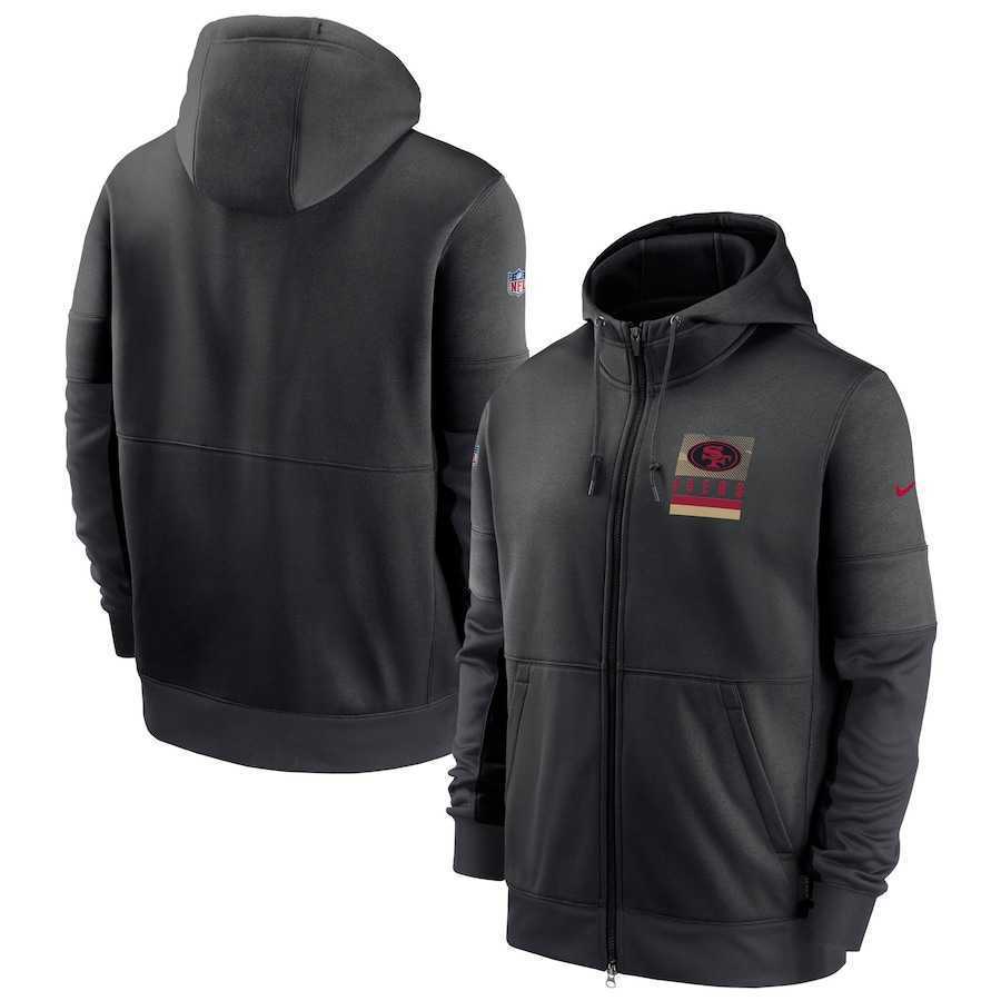 Men's San Francisco 49ers New 2020 Nike Gray Black Fan Gear Mascot Performance Full Zip Hoodie,We sell and wholesale Men's San Francisco 49ers New 2020 Nike Gray Black Fan Gear Mascot Performance Full Zip Hoodie on line form chian!